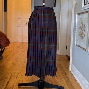 Ralph Lauren Vintage Wool Plaid Pleated Skirt S / 2–4